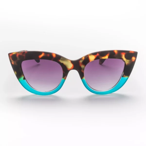 Okkia γυαλιά ηλίου Claudia Big Cat Eye - Havana and blue