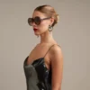 Okkia γυαλιά ηλίου Monica Round - Classic Havana
