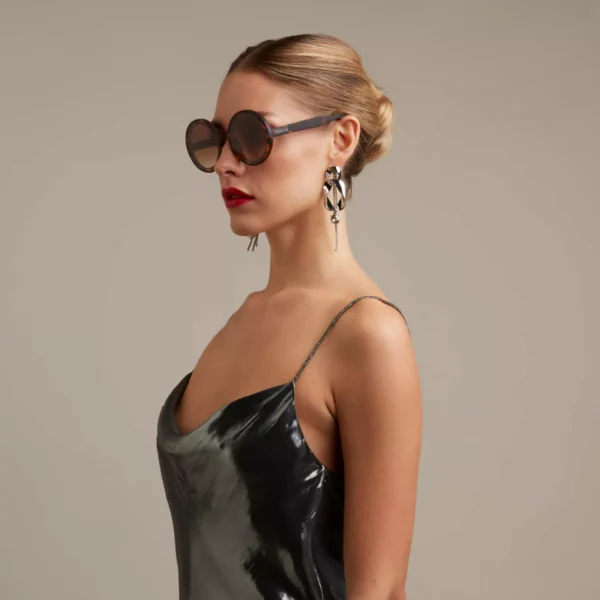 Okkia γυαλιά ηλίου Monica Round - Classic Havana