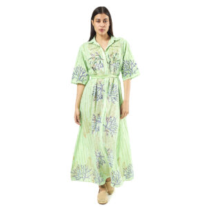 Verde Γυναικείo Καφτάνι 47-0081 Cotton Ινδίας Μαύρο