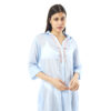 Verde Γυναικεία Πουκαμίσα 53-0025 Cotton Ινδίας Ανοιχτό Μπλέ
