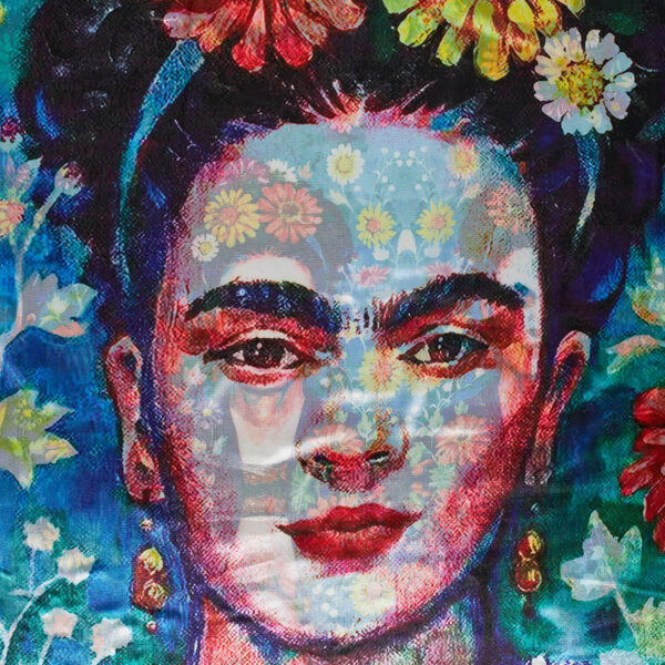 Sequoia Γυναίκεια εσάρπα διπλής όψης  με digital print frida
