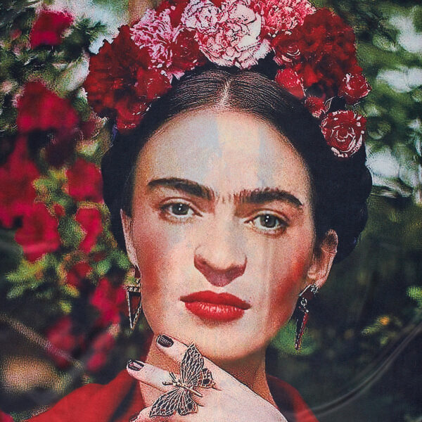 Sequoia Γυναίκεια εσάρπα διπλής όψης  με digital print frida