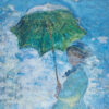 Sequoia Γυναίκεια εσάρπα διπλής όψης  με digital print Woman with a Parasol - Madame Monet and her Son" - Claude Monet