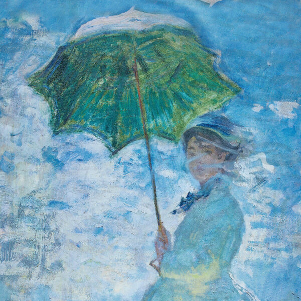 Sequoia Γυναίκεια εσάρπα διπλής όψης  με digital print Woman with a Parasol - Madame Monet and her Son" - Claude Monet