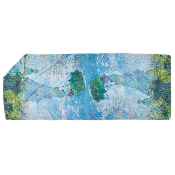 Sequoia Γυναίκεια εσάρπα διπλής όψης  με digital print Woman with a Parasol - Madame Monet and her Son" - Claude Monet