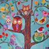 Sequoia Γυναίκεια εσάρπα διπλής όψης  με digital print Owls on a Tree