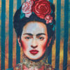 Sequoia Γυναίκεια εσάρπα διπλής όψης  με digital print frida
