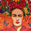 Sequoia Γυναίκεια εσάρπα διπλής όψης  με digital print frida
