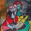 Sequoia Γυναίκεια εσάρπα διπλής όψης  με digital print La Lecture, Pablo Picasso