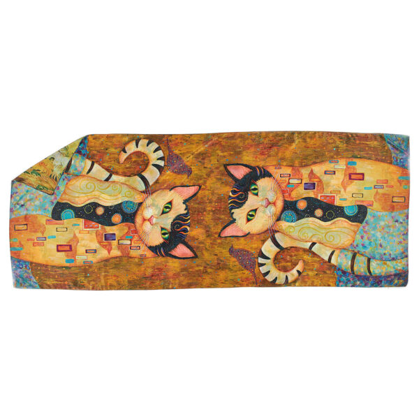 Sequoia Γυναίκεια εσάρπα διπλής όψης  με digital print gustav klimt kat