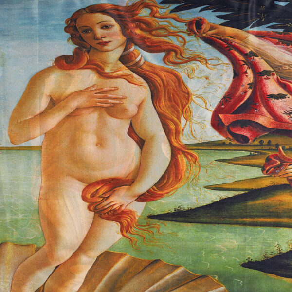 Sequoia Γυναίκεια εσάρπα διπλής όψης  με digital print Birth Of Venus, Venus, By Botticelli