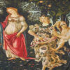 Sequoia Γυναίκεια εσάρπα διπλής όψης  με digital print Spring By Botticelli