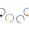 Sequoia Σκουλαρίκι Piercing Ατσάλι  Septum I-01052 (1.2*8*3*3) set 4τεμ