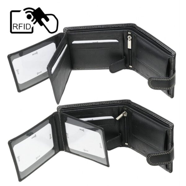 Δερμάτινο Πορτοφόλι ALPHA STATUS 10111-0 RFID BLACK