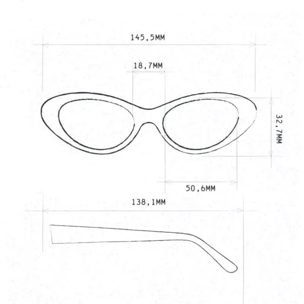Γυαλιά διαβάσματος πρεσβυωπίας okkia Lina Small Cat Eye -  Black