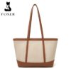 Γυναικεία Τσάντα Shopper 'Ωμου Foxer 9151041F μπέζ/καφέ
