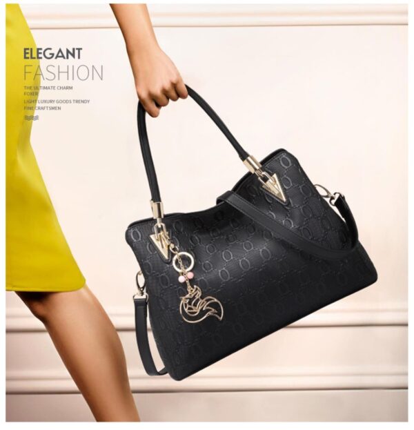 Δερμάτινη Γυναικεία Τσάντα Shopper 'Ωμου Foxer 962061F μαύρο