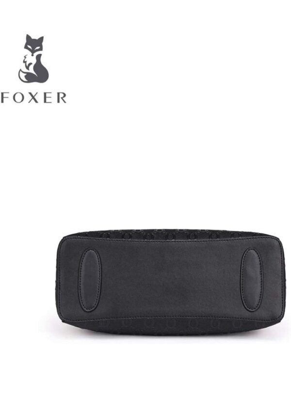 Δερμάτινη Γυναικεία Τσάντα Shopper 'Ωμου Foxer 962061F μαύρο