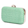 Τσάντα φάκελος clutch ψάθινο-21885 - Φυστικί