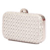 Τσάντα φάκελος clutch ψάθινο-21885 - Ασημί