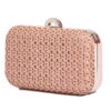 Τσάντα φάκελος clutch ψάθινο-21885 - Ρόζ