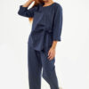 Sequoia Σύγχρονο Γυναικείο Oversize Σετ με Δέσιμο  33-9958 Μπλε