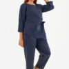 Sequoia Σύγχρονο Γυναικείο Oversize Σετ με Δέσιμο  33-9958 Μπλε