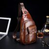 Δερμάτινο τσαντάκι body Bull Captain XB 121 καφέ