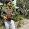 Δερμάτινο τσαντάκι body Bull Captain XB 121 καφέ