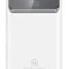 USAMS power bank US-CD214, 2x έξοδοι, wireless, 10000mAh, 20W, λευκό