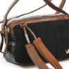 Verde 16-6213 Suede Γυναικεία Τσάντα Χιαστι black