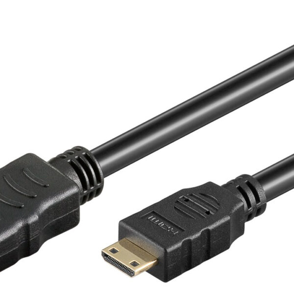 GOOBAY καλώδιο mini HDMI σε HDMI 31934 με Ethernet, 4K/30Hz, 5m, μαύρο