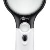 GOOBAY μεγεθυντικός φακός χειρός 41255 με φωτισμό LED, 1.75x & 12.25x