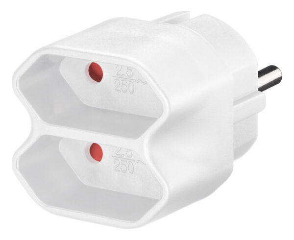 GOOBAY αντάπτορας ρεύματος 51000, 2x Euro, 230V 2.5A, λευκός