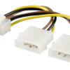 GOOBAY καλώδιο 2x molex 4pin σε 1x 6pin 51360, 0.15m