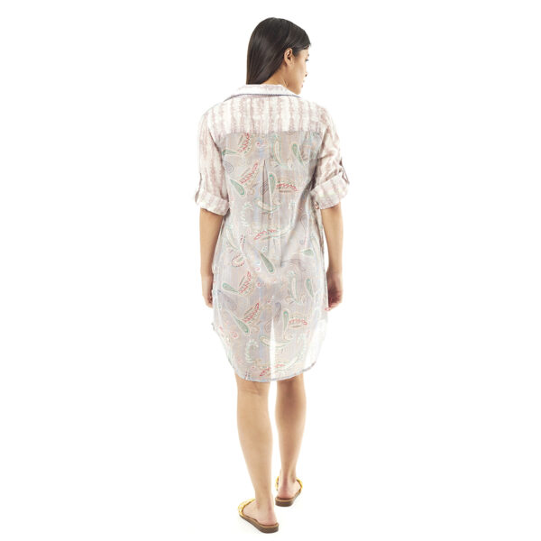 Verde Γυναικείο Φόρεμα 52-0057 Cotton Ινδίας Πολύχρωμο