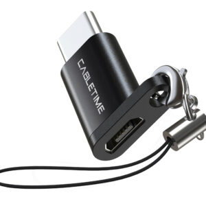 POWERTECH αντάπτορας USB-C CAB-UC063, αρσενικό σε θηλυκό, 10Gbps, μαύρος