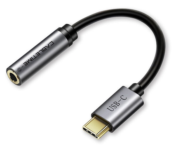 CABLETIME αντάπτορας USB-C σε 3.5mm CT-CMAUD, DAC chipset, γκρι