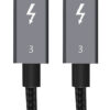 CABLETIME καλώδιο USB-C CT-C160 Thunderbolt3, 100W 40Gbps, 5K, 1m, μαύρο