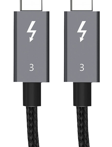 CABLETIME καλώδιο USB-C CT-C160 Thunderbolt3, 100W 40Gbps, 5K, 1m, μαύρο