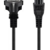 GOOBAY καλώδιο τροφοδοσίας 57846, 0.75mm², 1m, μαύρο
