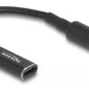DELOCK καλώδιο τροφοδοσίας 60032, USB-C σε HP 7.4x5.0mm, 15cm, μαύρο