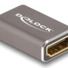 DELOCK αντάπτορας HDMI 60078 με Ethernet, 8K/60Hz, μεταλλικός, γκρι