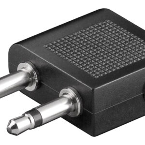 POWERTECH αντάπτορας 6x 3.5mm θηλυκό CAB-J054, με καλώδιο 3.5mm, μαύρος