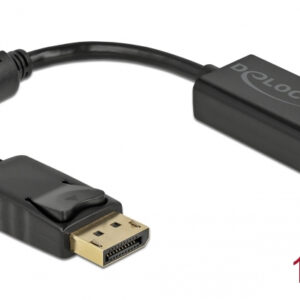 DELOCK καλώδιο DisplayPort 1.2 85508, 4K/60Hz, 21.6 Gbps, 1.5m, μαύρο