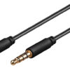 GOOBAY καλωδίου ήχου 3.5mm 63830, 4-pin, slim, CU, 2m, μαύρο