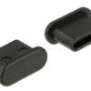 DELOCK κάλυμμα προστασίας για θύρα USB-C 64014, μαύρο, 10τμχ