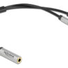 DELOCK αντάπτορας 3.5mm σε 2x 3.5mm 66740, CTIA, 25cm, μαύρος