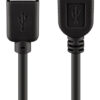 GOOBAY καλώδιο USB 2.0 σε USB (F) 68905, copper, 5m, μαύρο